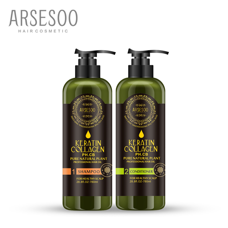 Keratin & Collagen Hair Care, Shampoo & Conditioner, V18-V19
